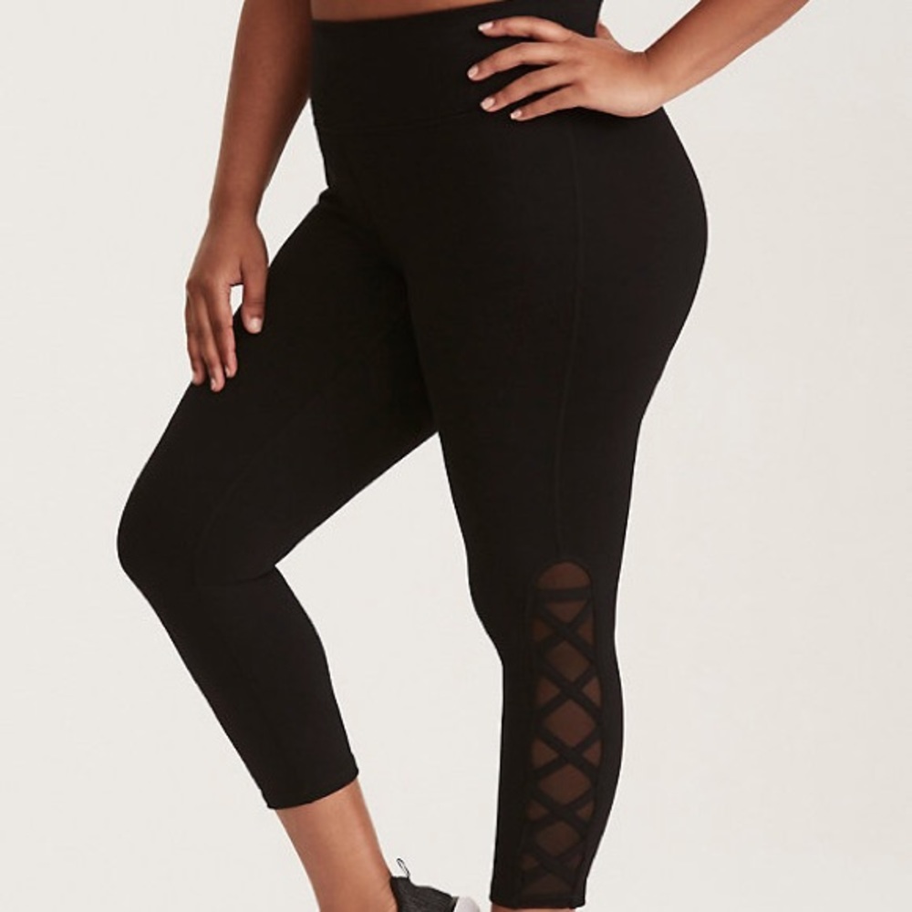 Torrid criss cross mesh active leggings